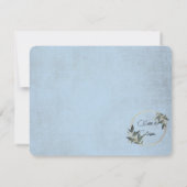 結婚オリーブリースパーソナライズされた サンキューカード (裏面)