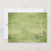 結婚オリーブリースパーソナライズされた サンキューカード (裏面)