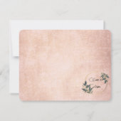 結婚オリーブリースパーソナライズされた サンキューカード (裏面)