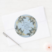 結婚オリーブリースパーソナライズされた ラウンドシール (封筒)