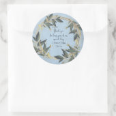 結婚オリーブリースパーソナライズされた ラウンドシール (バッグ)