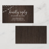 結婚オンラインRSVP素朴 Wood結婚の エンクロージャーカード (正面/裏面)