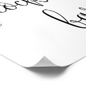 結婚カクテルバー標識 ポスター (角)