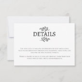 結婚カップルのモノグラムイニシャル情報カード 出欠カード (正面)