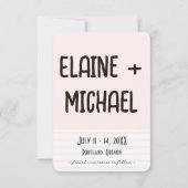 結婚カップルイラスト・セーブ・ザ・デートカード セーブザデート (裏面)