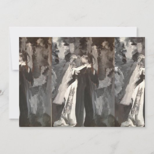 結婚カップルペイント招待状 招待状 (正面)