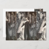 結婚カップルペイント招待状 招待状 (正面/裏面)