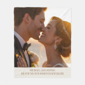結婚カップル フリースブランケット クリスマスギフトのアイデア (正面)