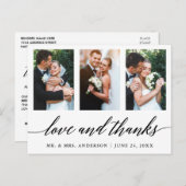結婚カリグラフィー 愛と感謝 3枚写真 ポストカード (正面/裏面)