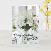 結婚カード - お二人に心からのお祝いを カード (黄色い花)