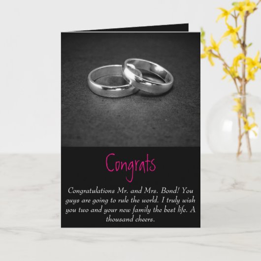 結婚カード カード (黄色い花)