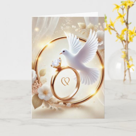 結婚カード カード (黄色い花)