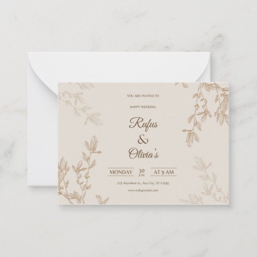 結婚カード ノートカード (正面)