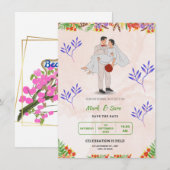 結婚カード 招待状 (正面/裏面)