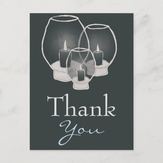 結婚キャンドルライトで感謝していは ポストカード (正面)