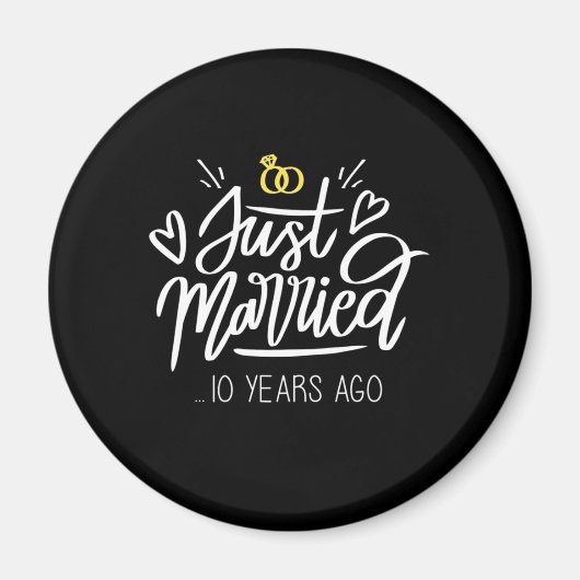 結婚ギフト | 結婚10周年 マグネット (正面)