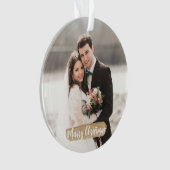 結婚クリスマスニューライディングオーナメント金ゴールド オーナメント (正面)