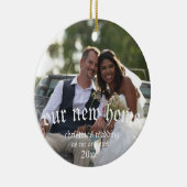 結婚クリスマス2020結婚した年 セラミックオーナメント (右)