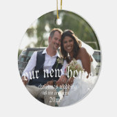 結婚クリスマス2020結婚した年 セラミックオーナメント (左)