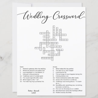 結婚クロスワードパズル