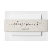 結婚グレイ・タンお願いパーソナライズされた 招待状ベリーバンド (正面例)