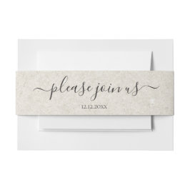 結婚グレイ・タンお願いパーソナライズされた 招待状ベリーバンド