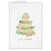 結婚ケーキたった今結婚しましたカード (正面)