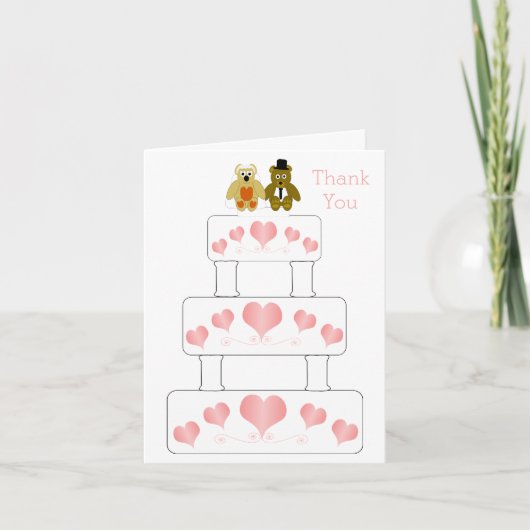 結婚ケーキデザイン結婚ズ サンキューカード (正面)