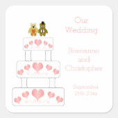 結婚ケーキデザイン結婚ズ スクエアシール (正面)