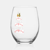 結婚ケーキデザイン結婚ズ ステムなしワイングラス (左)