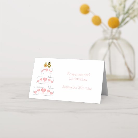 結婚ケーキデザイン結婚ズ プレイスカード (裏面)