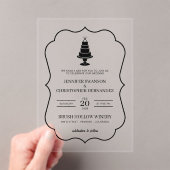 結婚ケーキ アクリル招待状 (インサイチュ (ポータブル))