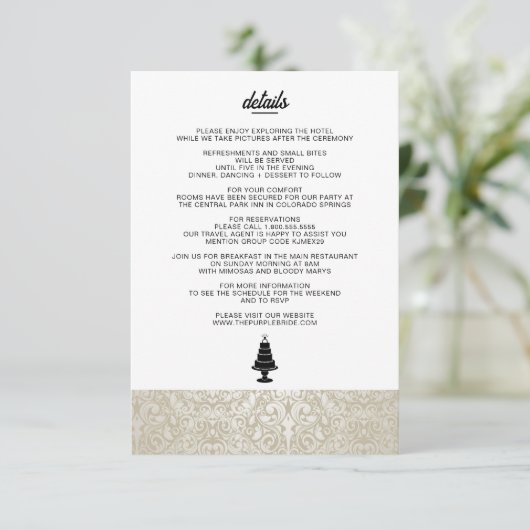 結婚ケーキ エンクロージャーカード (スタンド正面)