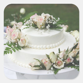 結婚ケーキ スクエアシール