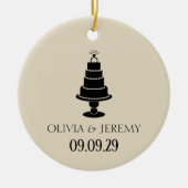 結婚ケーキ セラミックオーナメント (正面)