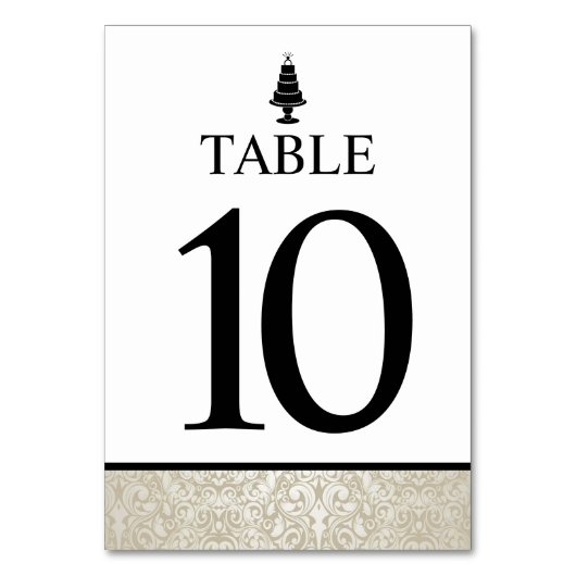 結婚ケーキ テーブルナンバー (正面)