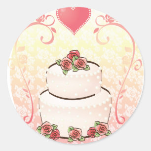 結婚ケーキ ラウンドシール