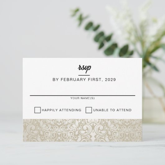 結婚ケーキ 出欠カード (スタンド正面)