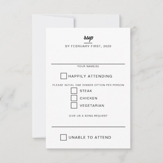 結婚ケーキ 出欠カード (正面)