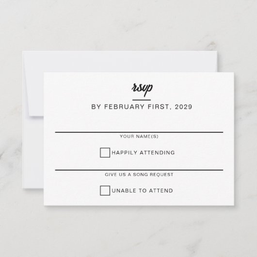 結婚ケーキ 出欠カード (正面)