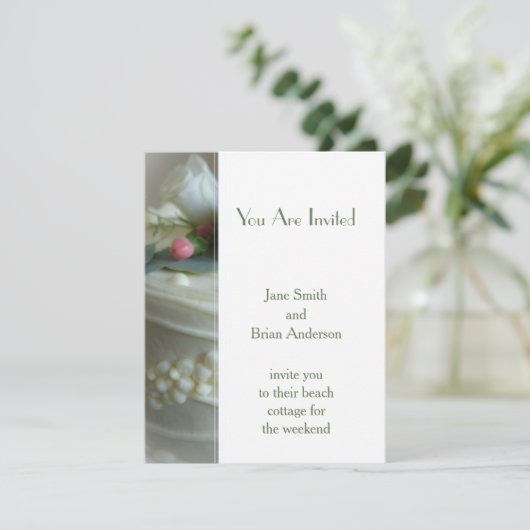 結婚ケーキ 招待状 (スタンド正面)