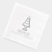 結婚ケーキ 箔ナプキン (左)