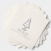 結婚ケーキ 箔ナプキン (インサイチュ (積み重ね))