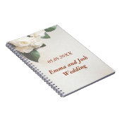 結婚ゲストブックエレガントソフトホワイトローズ ノートブック (右側)