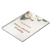 結婚ゲストブックエレガントソフトホワイトローズ ノートブック (左側)