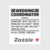 結婚コーディネーター 名詞 ウェディングコンサルタント 面白い シール (シート)