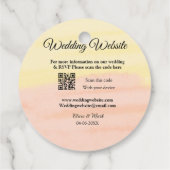 結婚サイトにQRコードを追加 スキャンして名前と日付を追加 フェイバータグ (裏面)