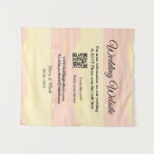 結婚サイトにQRコードを追加  スキャンで名前と日付を追加 タペストリー (正面(横))