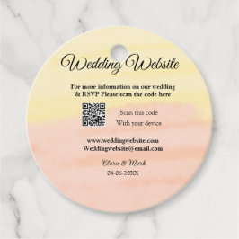 結婚サイトにQRコードを追加  スキャンで名前と日付を追加 フェイバータグ