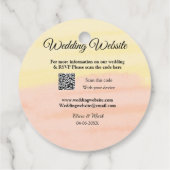 結婚サイトにQRコードを追加  スキャンで名前と日付を追加 フェイバータグ (裏面)